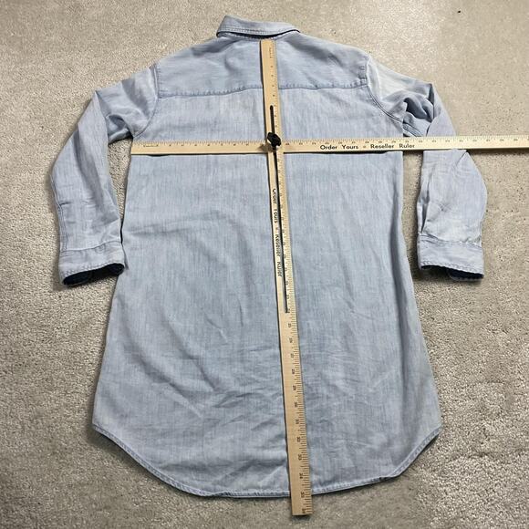 Frank & Eileen Mary Shirtdress Womens XS Light Blue Chambray Denim Button Front - Picture 5 of 8